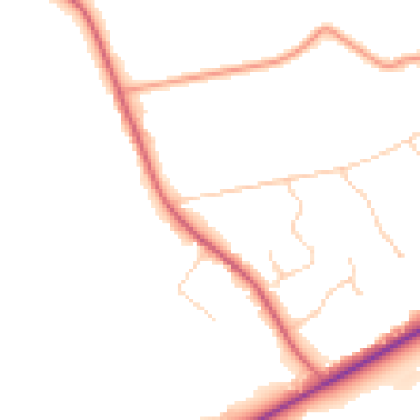Daytime road noise heatmap for SL5 9ND