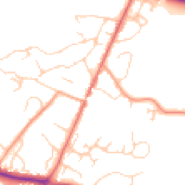 Daytime road noise heatmap for SL5 9NF