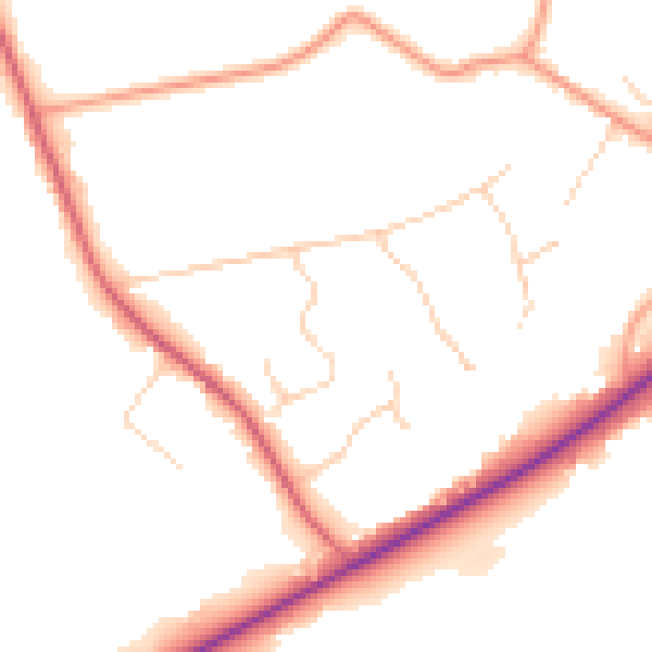 Daytime road noise heatmap for SL5 9PT