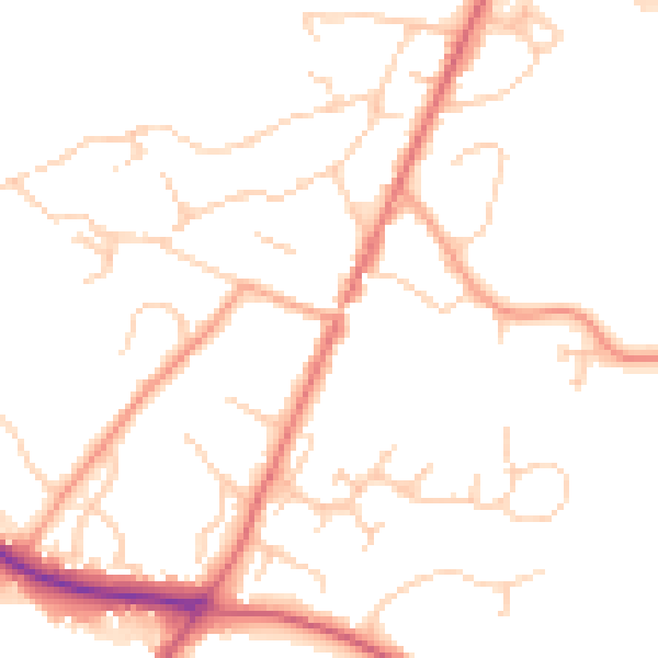 Daytime road noise heatmap for SL5 9PU