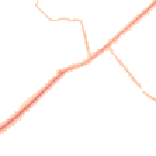 Night-time road noise heatmap for SL5 9RJ