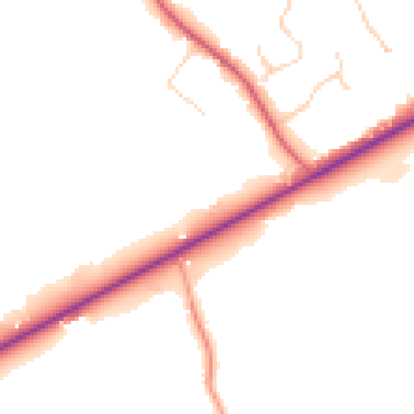 Daytime road noise heatmap for SL5 9SD