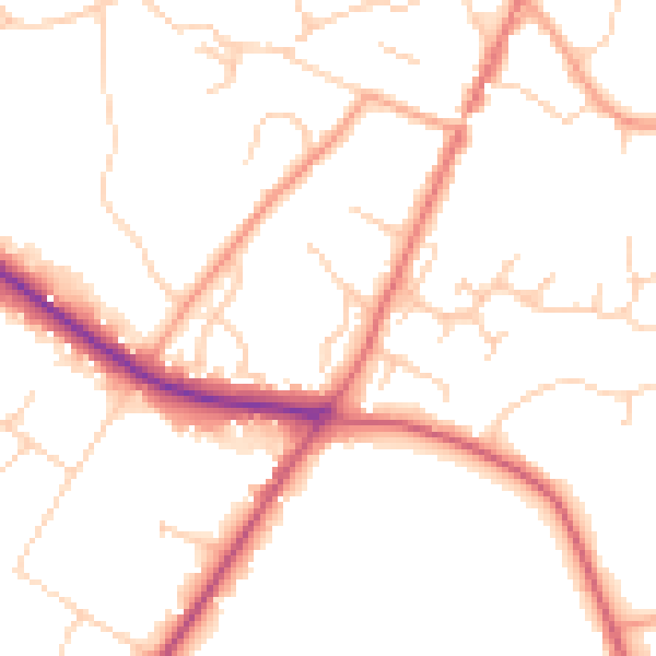 Daytime road noise heatmap for SL5 9TA