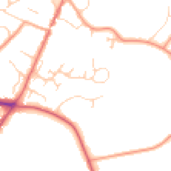Daytime road noise heatmap for SL5 9WB