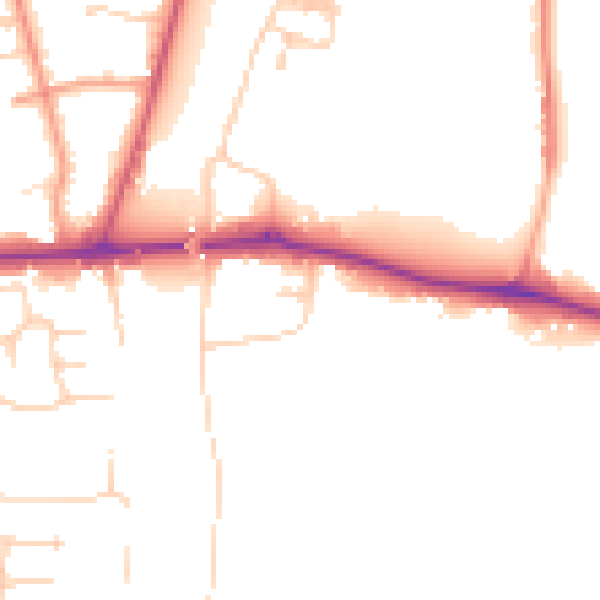 Daytime road noise heatmap for SL6 0AX
