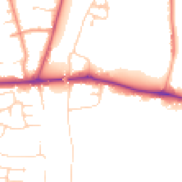 Daytime road noise heatmap for SL6 0AY