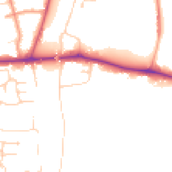 Daytime road noise heatmap for SL6 0BA