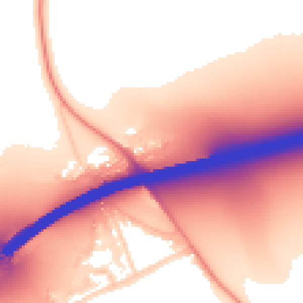 Daytime road noise heatmap for SL6 0DL