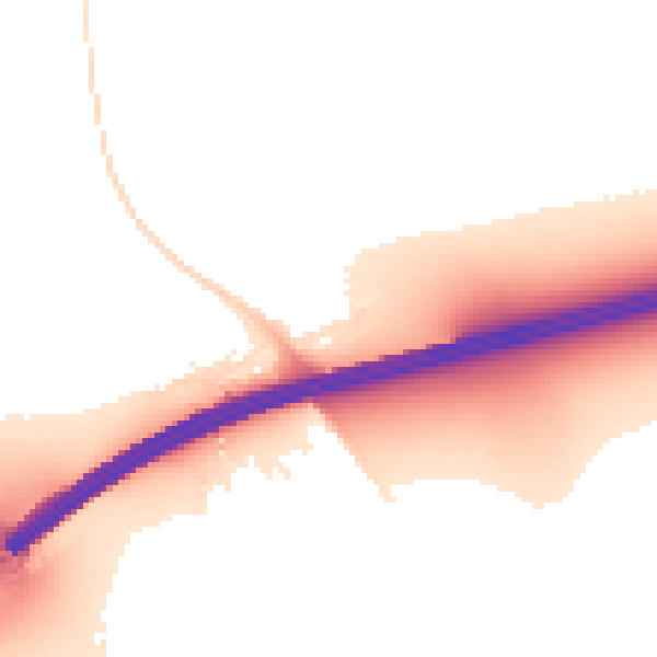 Night-time road noise heatmap for SL6 0DL