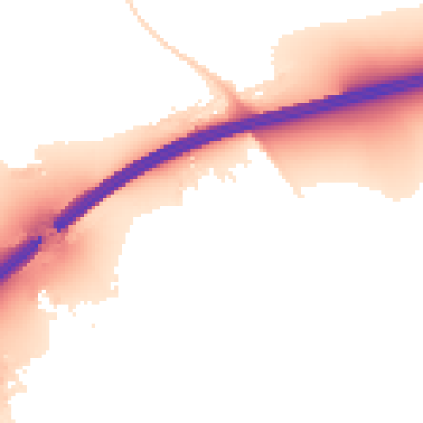 Night-time road noise heatmap for SL6 0DS
