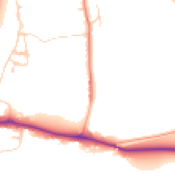 Daytime road noise heatmap for SL6 0EH