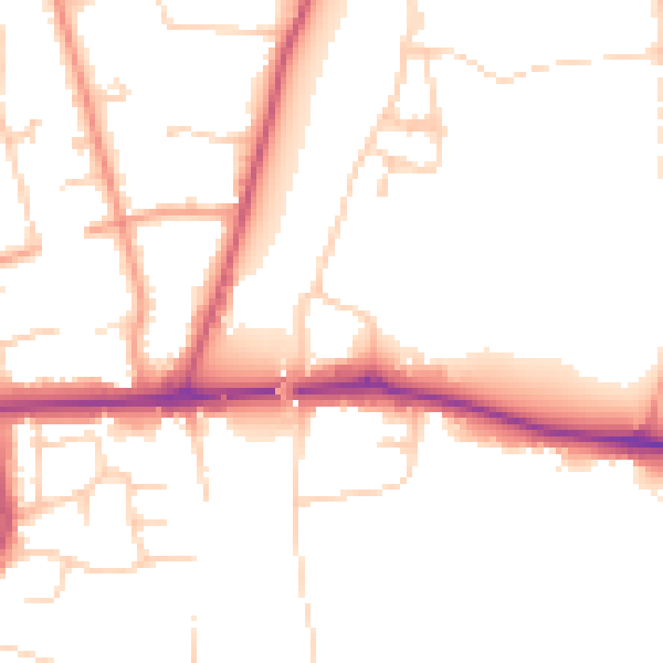 Daytime road noise heatmap for SL6 0FB