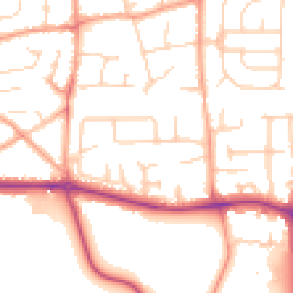 Daytime road noise heatmap for SL6 0LB