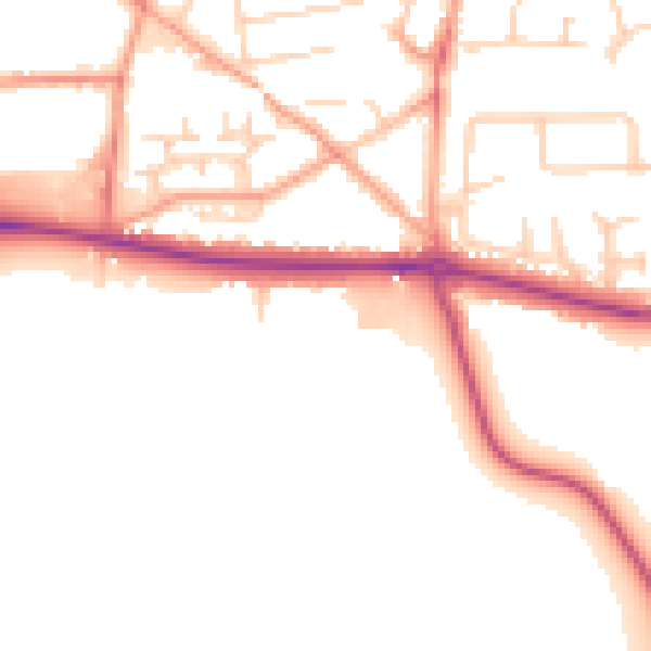 Daytime road noise heatmap for SL6 0PS