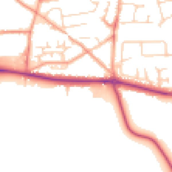 Daytime road noise heatmap for SL6 0QF