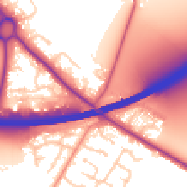 Daytime road noise heatmap for SL6 2DA