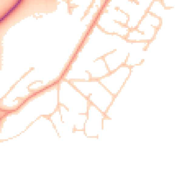 Daytime road noise heatmap for SL6 2HB