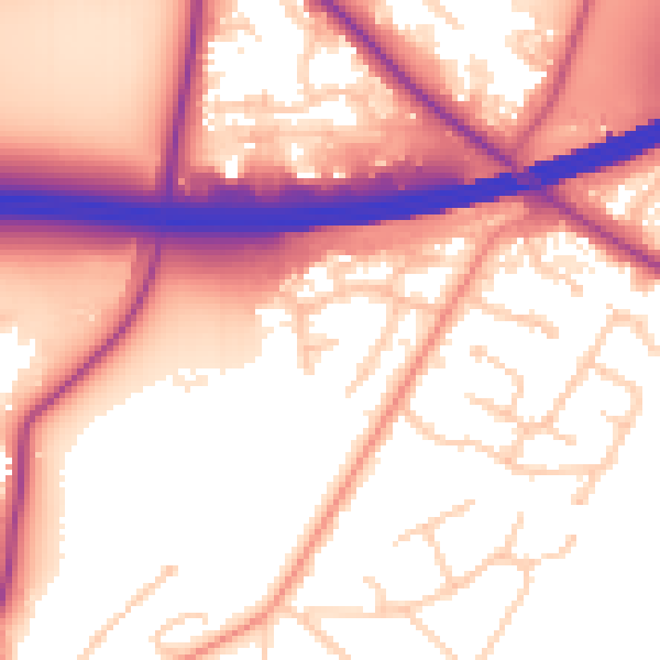 Daytime road noise heatmap for SL6 2HG