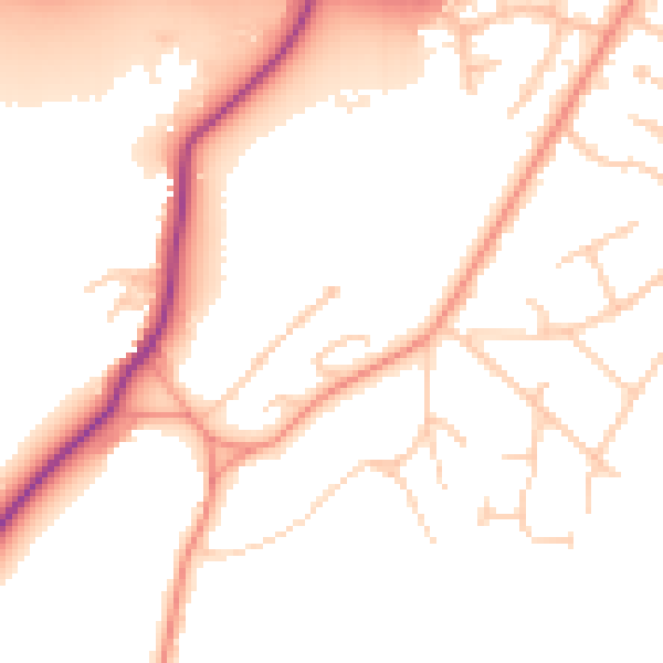 Daytime road noise heatmap for SL6 2JS