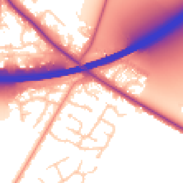Daytime road noise heatmap for SL6 2LZ
