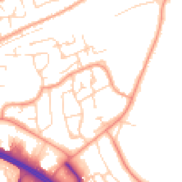 Daytime road noise heatmap for SL6 2SG