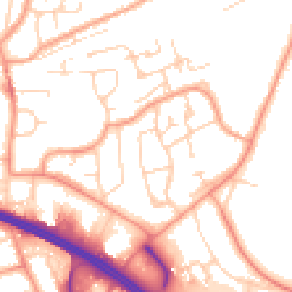 Daytime road noise heatmap for SL6 2TF