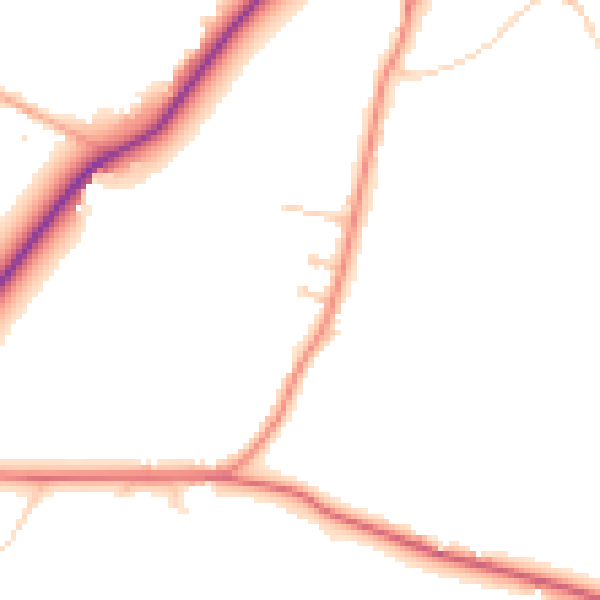 Daytime road noise heatmap for SL6 2US