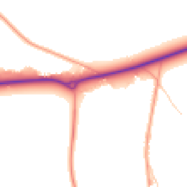 Daytime road noise heatmap for SL6 3BQ