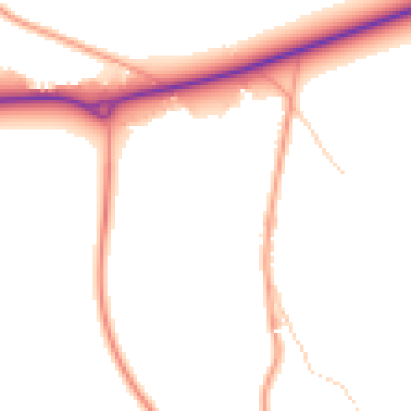 Daytime road noise heatmap for SL6 3DX