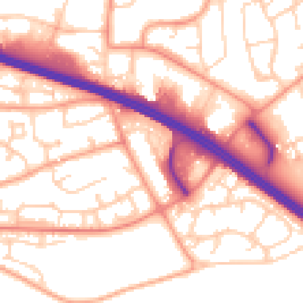 Daytime road noise heatmap for SL6 3EJ