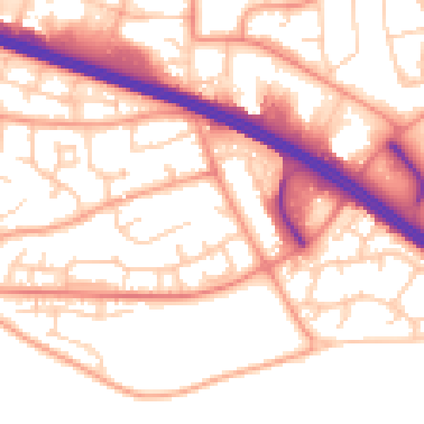 Daytime road noise heatmap for SL6 3HD