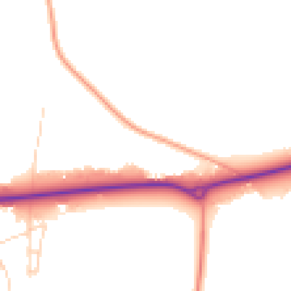 Daytime road noise heatmap for SL6 3QW