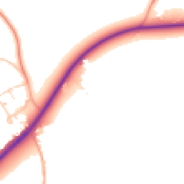 Daytime road noise heatmap for SL6 3RZ