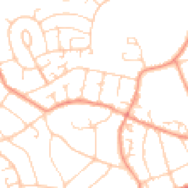 Daytime road noise heatmap for SL6 5ED