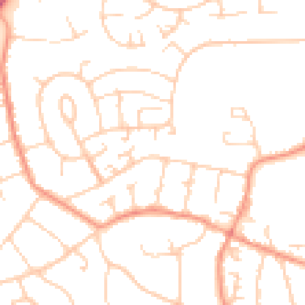 Daytime road noise heatmap for SL6 5EL