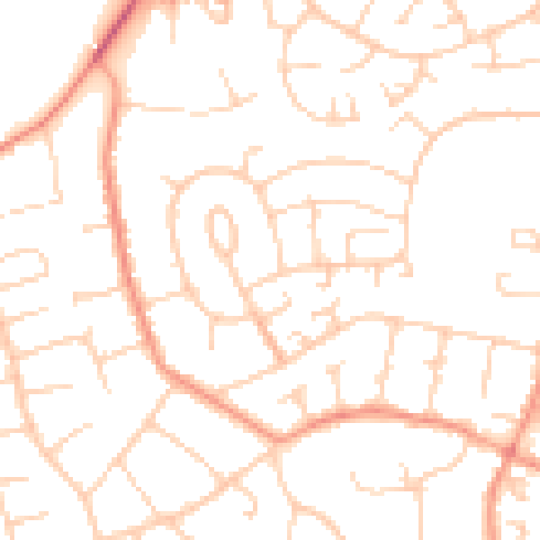 Daytime road noise heatmap for SL6 5EZ