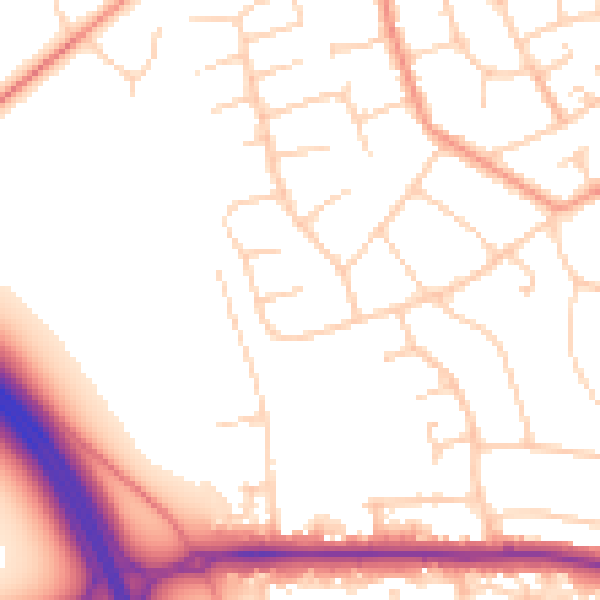 Daytime road noise heatmap for SL6 5JE