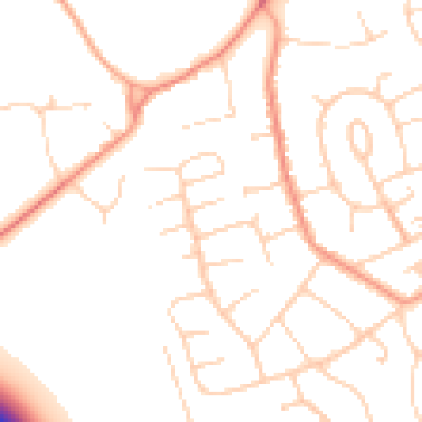 Daytime road noise heatmap for SL6 5JP