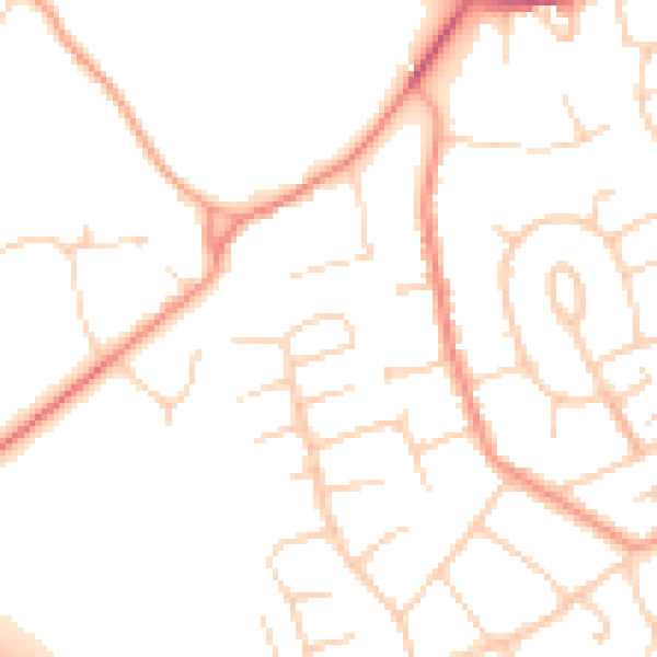 Daytime road noise heatmap for SL6 5JS