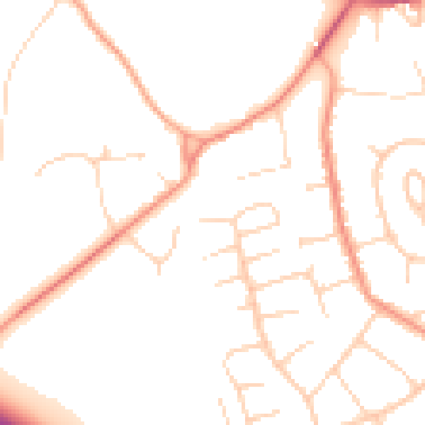 Daytime road noise heatmap for SL6 5JT