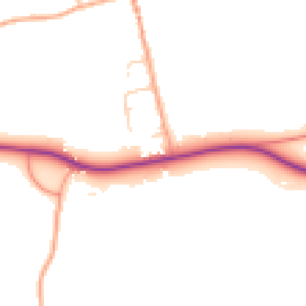 Daytime road noise heatmap for SL6 5LE