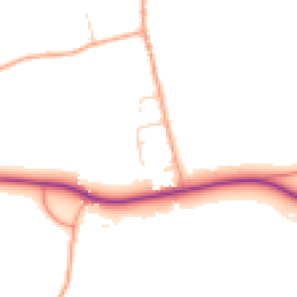 Daytime road noise heatmap for SL6 5LY