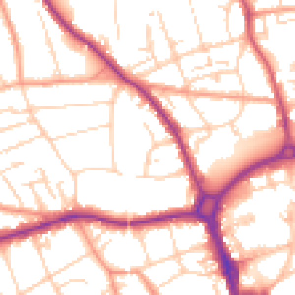 Daytime road noise heatmap for SL6 6AG