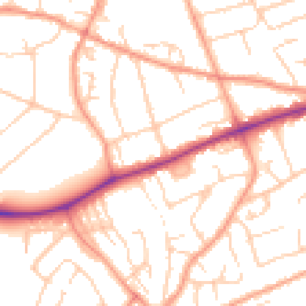 Daytime road noise heatmap for SL6 6ER