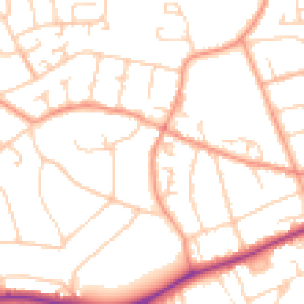 Daytime road noise heatmap for SL6 6JA