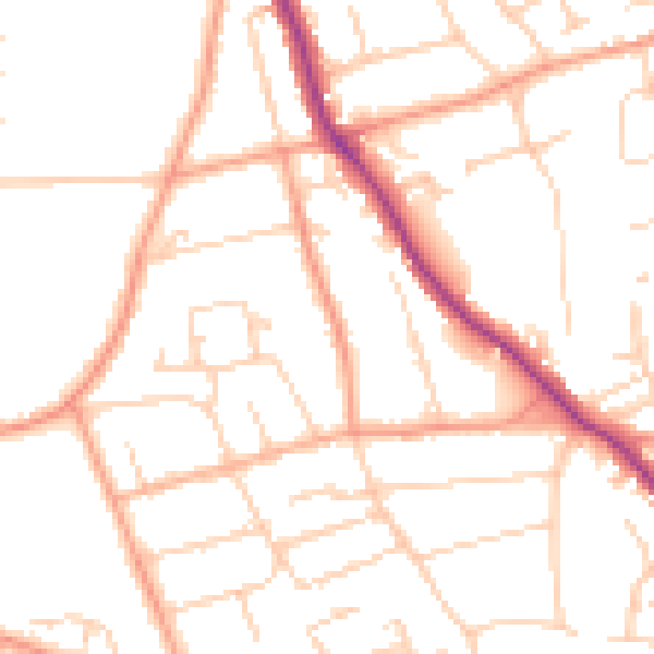 Daytime road noise heatmap for SL6 6JX