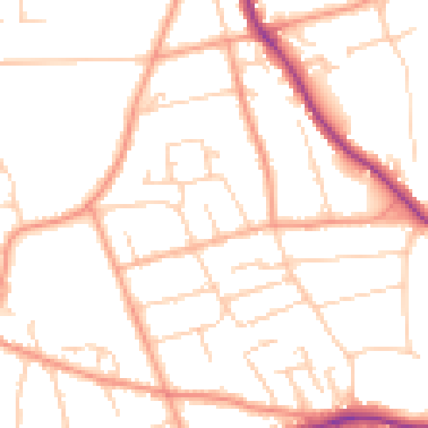 Daytime road noise heatmap for SL6 6LH
