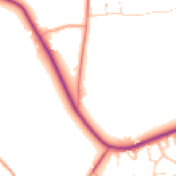 Daytime road noise heatmap for SL6 6NS