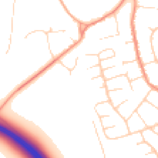 Daytime road noise heatmap for SL6 6QF