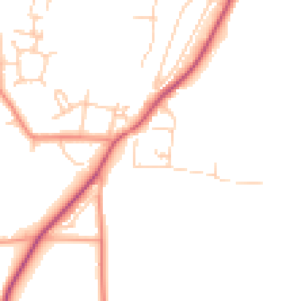 Daytime road noise heatmap for SL6 9DY